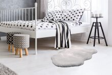 Teppich >Rabbit Light< in Silber, 100% Polyester - 90x60cm (LxB)