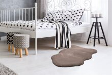 Teppich >Rabbit Light< in Taupe, 100% Polyester - 90x60cm (LxB)