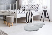 Teppich >Rabbit Sheepskin< in Grau / Blau, 100%...