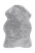 Teppich >Rabbit Sheepskin< in Grau / Blau, 100% Polyester - 90x60cm (LxB)