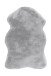 Teppich >Rabbit Sheepskin< in Grau / Blau, 100% Polyester - 90x60cm (LxB)