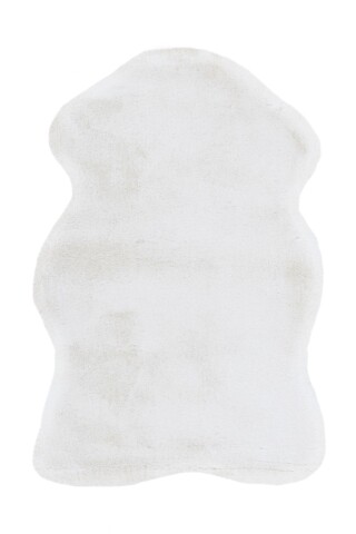 Teppich >Rabbit Sheepskin< in Weiß, 100% Polyester - 90x60cm (LxB)