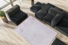 Teppich >Raika< in Rosa / Weiß, 100% Polyester - 150x80cm (LxB)