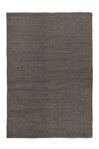 Teppich >Robbie< in Grau, 100% Wolle - 170x120cm (LxB)
