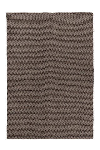 Teppich >Robbie< in Taupe, 100% Wolle - 150x80cm (LxB)