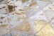 Teppich >Rocket< in Elfenbein / Gold, 100% Leder - 150x80cm (LxB)
