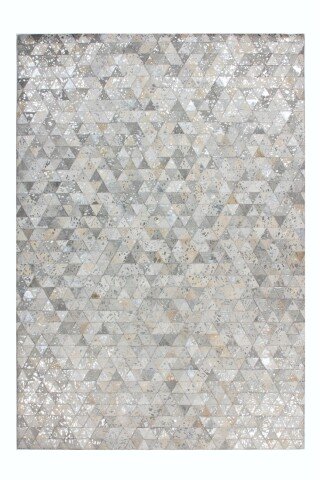 Teppich >Rocket< in Grau / Silber, 100% Leder - 290x200cm (LxB)