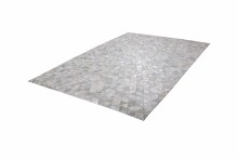 Teppich >Rocket< in Grau / Silber, 100% Leder - 290x200cm (LxB)