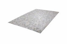 Teppich >Rocket< in Grau / Silber, 100% Leder - 290x200cm (LxB)