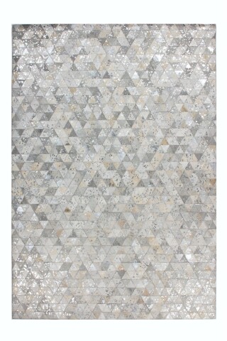 Teppich >Rocket< in Grau / Silber, 100% Leder - 150x80cm (LxB)