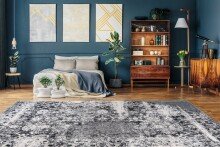 Teppich >Saphira< in Grau, 100% Polyester -...