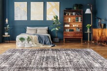 Teppich >Saphira< in Grau, 100% Polyester - 170x120cm (LxB)
