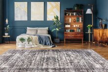 Teppich >Saphira< in Grau, 100% Polyester - 290x200cm (LxB)