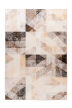 Teppich >Saphira< in Grau / Beige, 100% Polyester -...