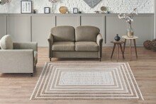 Teppich >Sarai< in Braun / Beige, 100% Polyester - 170x120cm (LxB)