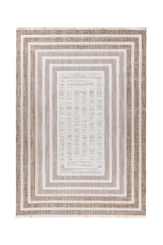 Teppich >Sarai< in Braun / Beige, 100% Polyester - 150x80cm (LxB)
