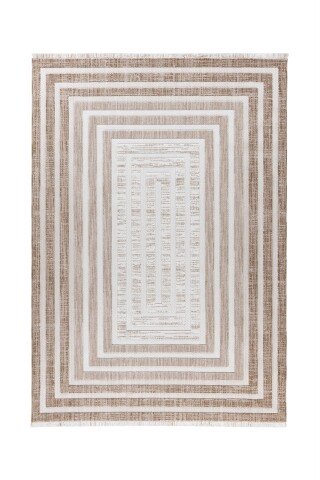Teppich >Sarai< in Braun / Beige, 100% Polyester - 150x80cm (LxB)