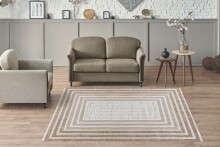 Teppich >Sarai< in Braun / Beige, 100% Polyester - 150x80cm (LxB)