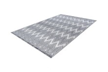 Teppich >Sarai< in Grau / Weiß, 100% Polyester - 170x120cm (LxB)