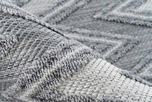 Teppich >Sarai< in Grau / Weiß, 100% Polyester - 150x80cm (LxB)