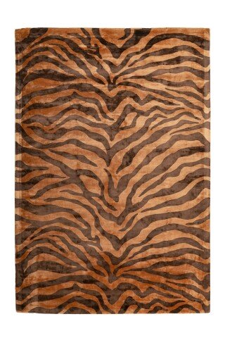 Teppich >Sinai< in Braun / Dunkelbraun, 100% Viskose - 230x160cm (LxB)