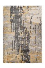 Teppich >Sinai< in Grau / Blau / Gold, 100% Viskose...