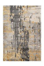 Teppich >Sinai< in Grau / Blau / Gold, 100% Viskose...