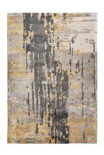 Teppich >Sinai< in Grau / Blau / Gold, 100% Viskose...
