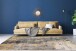 Teppich >Sinai< in Grau / Blau / Gold, 100% Viskose - 150x80cm (LxB)