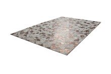 Teppich >Spark< in Elfenbein / Chrom, 100% Leder - 150x80cm (LxB)