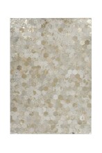 Teppich >Spark< in Elfenbein / Gold, 100% Leder -...
