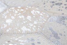 Teppich >Spark< in Grau / Silber, 100% Leder - 230x160cm (LxB)