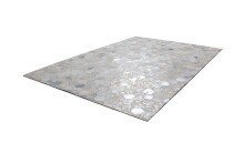 Teppich >Spark< in Grau / Silber, 100% Leder - 230x160cm (LxB)