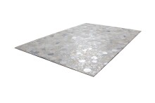 Teppich >Spark< in Grau / Silber, 100% Leder - 150x80cm (LxB)