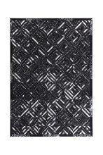 Teppich >Spark< in Schwarz / Silber, 100% Leder -...