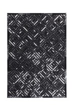 Teppich >Spark< in Schwarz / Silber, 100% Leder -...