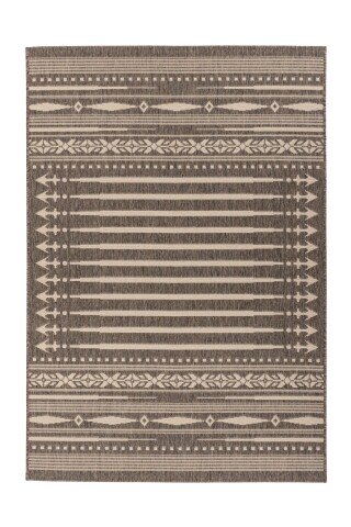 Teppich >Splash< in Braun / Creme, 100% Polypropylen - 150x80cm (LxB)