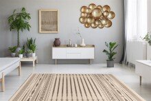 Teppich >Splash< in Creme / Braun, 100%...