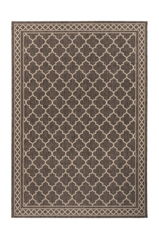 Teppich >Splash< in Braun / Creme, 100% Polypropylen - 150x80cm (LxB)