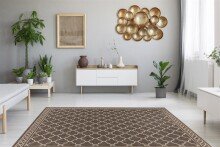 Teppich >Splash< in Braun / Creme, 100%...