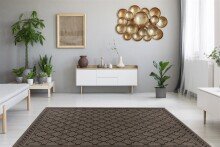 Teppich >Splash< in Grau / Braun, 100% Polypropylen - 150x80cm (LxB)