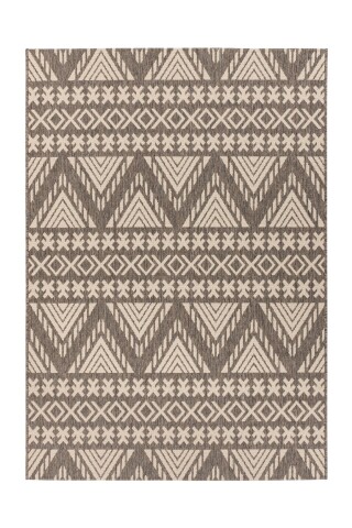 Teppich >Splash< in Braun / Creme, 100% Polypropylen - 150x80cm (LxB)