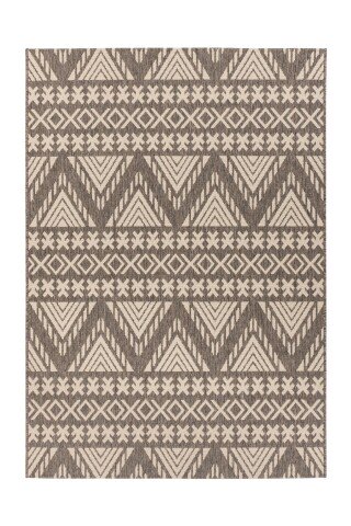 Teppich >Splash< in Braun / Creme, 100% Polypropylen - 150x80cm (LxB)