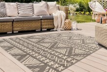 Teppich >Splash< in Braun / Creme, 100% Polypropylen - 150x80cm (LxB)