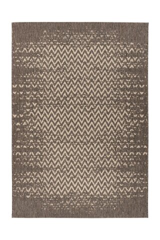 Teppich >Splash< in Braun / Creme, 100% Polypropylen - 170x120cm (LxB)