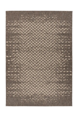 Teppich >Splash< in Braun / Creme, 100% Polypropylen - 150x80cm (LxB)