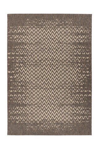 Teppich >Splash< in Braun / Creme, 100% Polypropylen - 150x80cm (LxB)