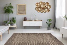 Teppich >Splash< in Braun / Creme, 100% Polypropylen - 150x80cm (LxB)