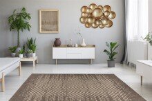 Teppich >Splash< in Braun / Creme, 100% Polypropylen - 150x80cm (LxB)