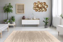 Teppich >Splash< in Creme / Braun, 100%...